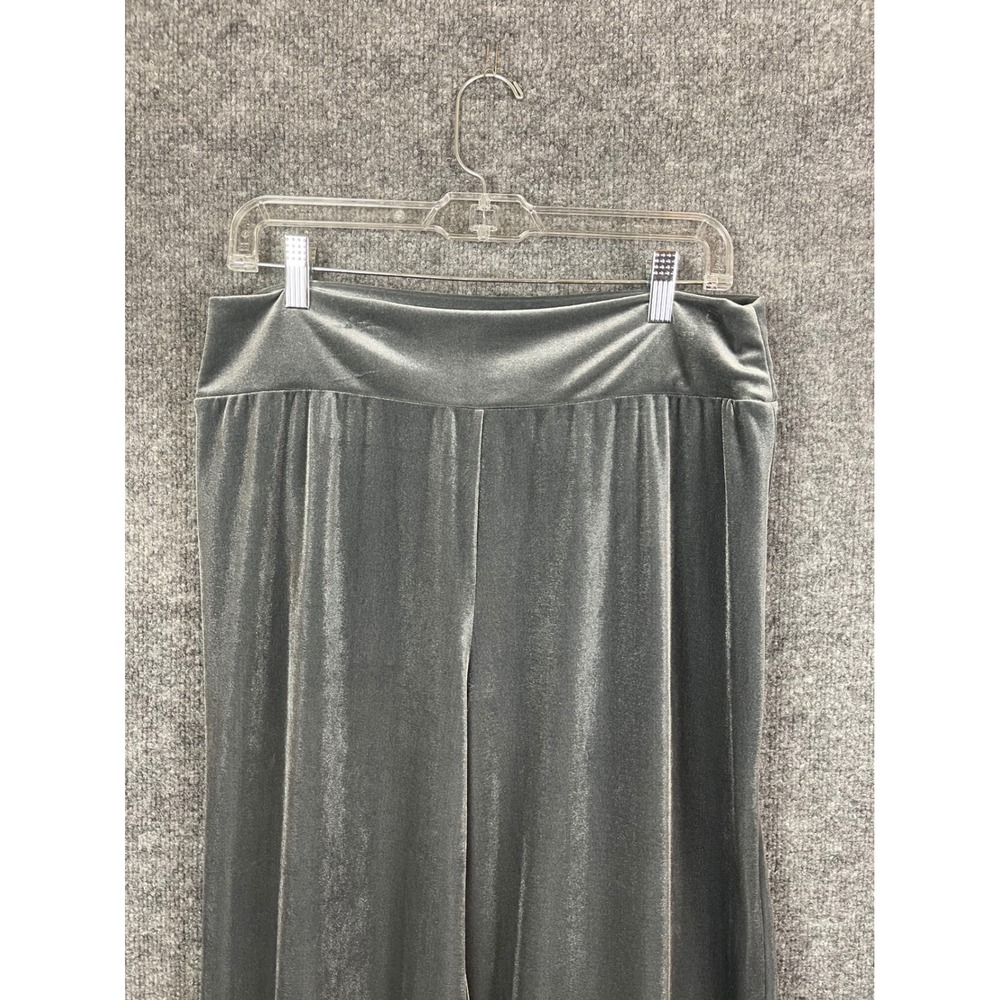 Matilda Jane Velvet Ruffle Pants Womens Small Grey Excellent Wide Leg Lounge - Picture 2 of 10